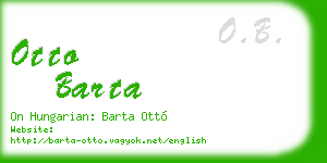 otto barta business card