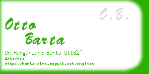 otto barta business card